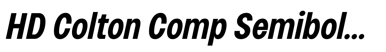 HD Colton Comp Semibold Italic